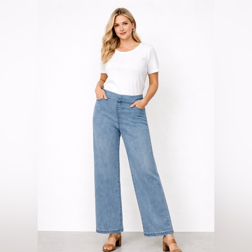 NYDJ Sculpt-Her Lift Tuck Cropped Wide Leg Jeans XL